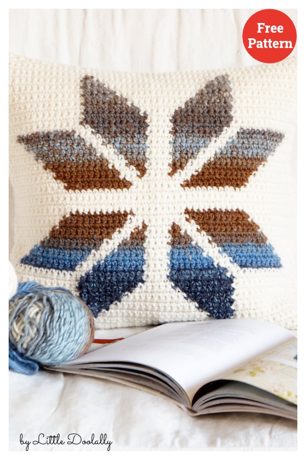 Snowflake Cushion Free Crochet Pattern