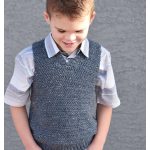 V-neck Kid’s Sweater Vest Free Crochet Pattern