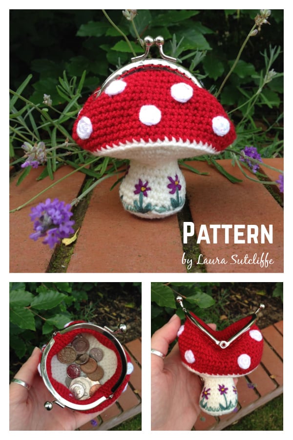 Toadstool Coin Purse Crochet Pattern