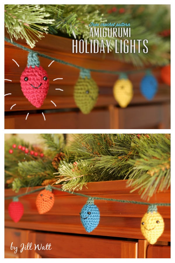 Amigurumi Holiday Lights Free Crochet Pattern