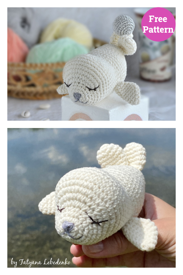 Baby Seal Snowy Free Crochet Pattern