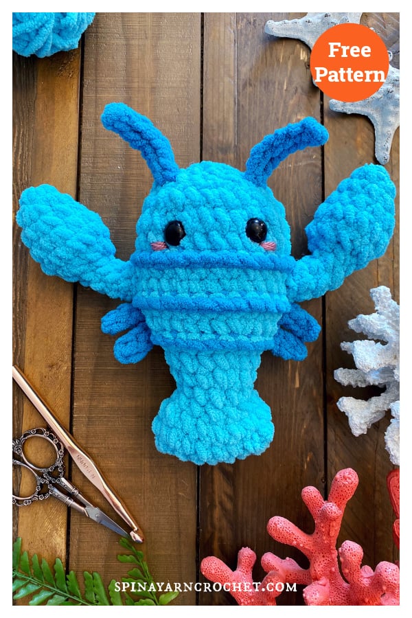 Blue Lobster Amigurumi Free Crochet Pattern