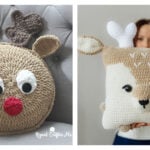 Christmas Deer Pillow Crochet Patterns