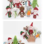 Christmas Finger Puppets Crochet Pattern