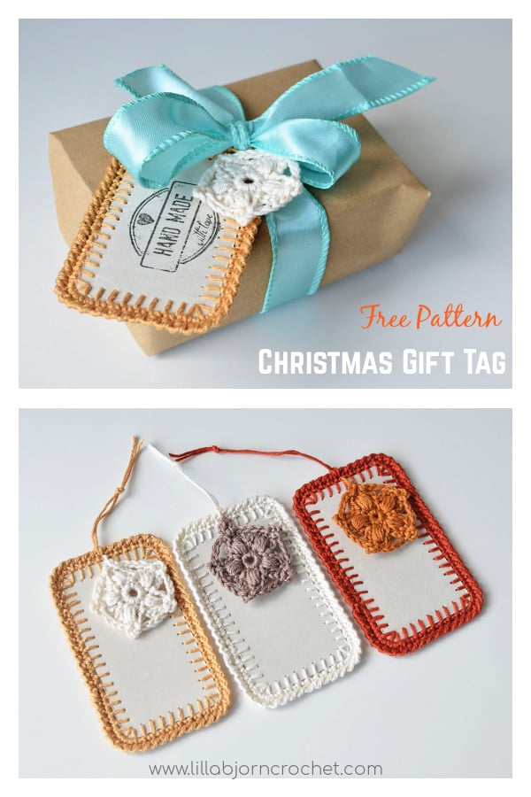 Christmas Gift Tag Free Crochet Pattern