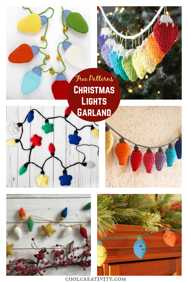 Christmas Lights Garland Free Crochet Pattern 
