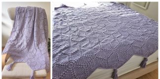 Diamonds Hexagon Blanket Free Crochet Pattern