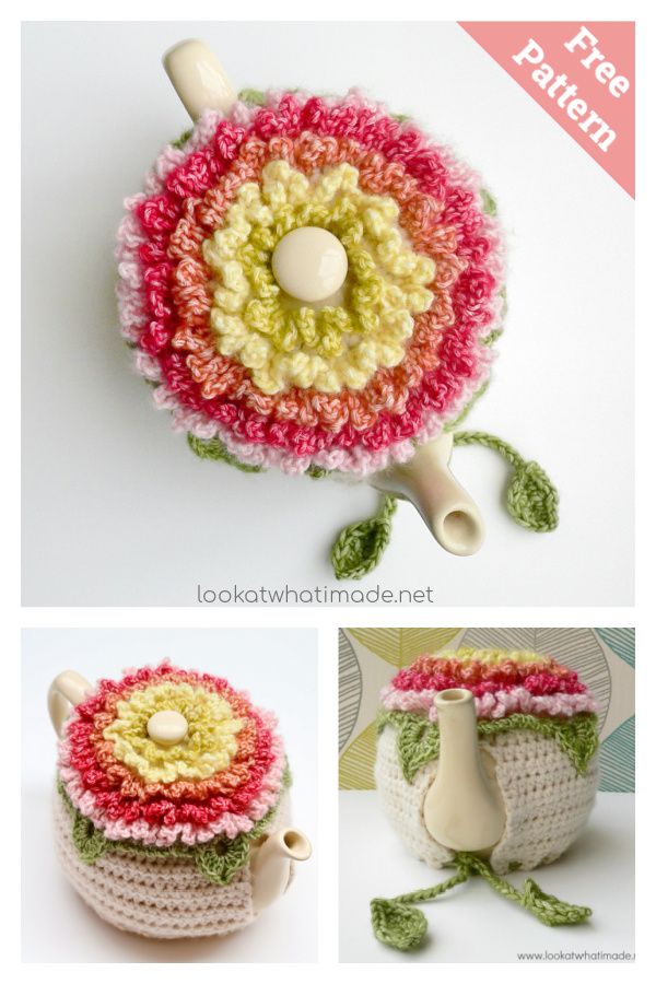 Floral Tea Cozy Free Crochet Pattern