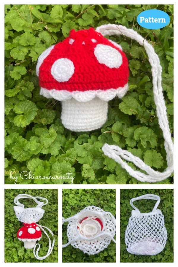 Foldable Mushroom Market Bag Crochet Pattern