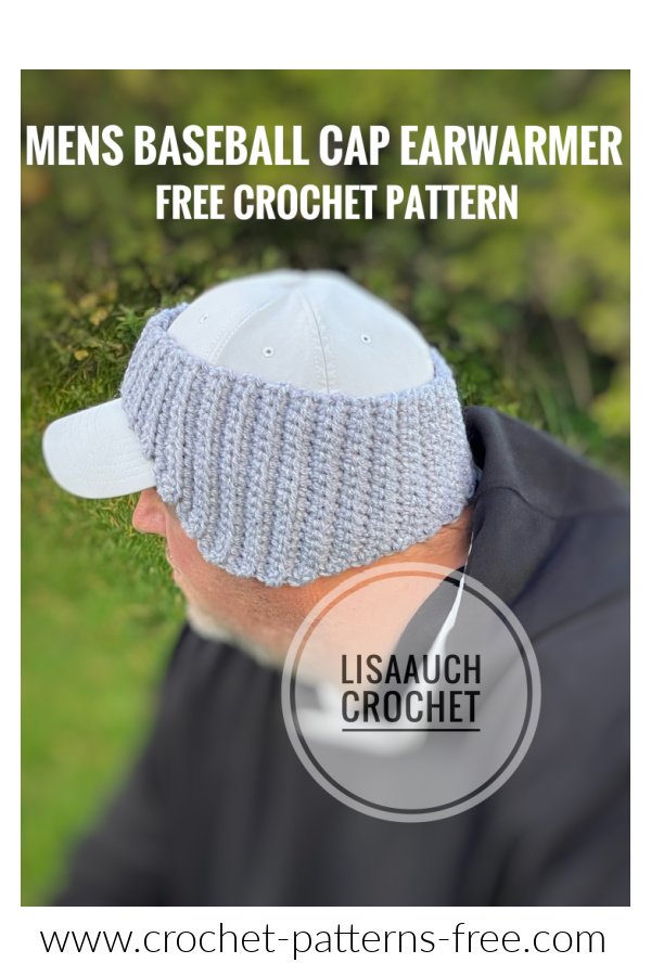 Mens Baseball Cap Earwarmer Free Crochet Pattern