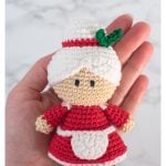 Mrs. Claus Amigurumi Free Crochet Pattern and Video Tutorial