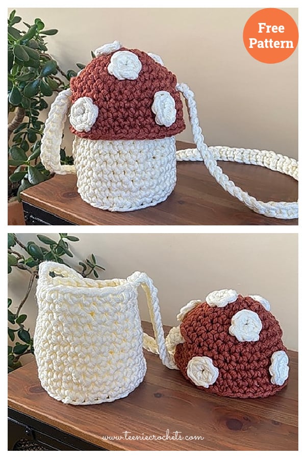 Mushroom Bag Free Crochet Pattern 