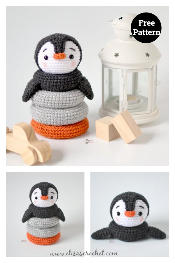 Penguin Stacking Toy Free Crochet Pattern