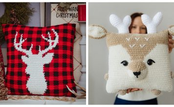 Reindeer Pillow Crochet Pattern