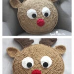 Rudolph Pillow Free Crochet Pattern