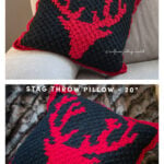 Stag Throw Pillow Free Crochet Pattern