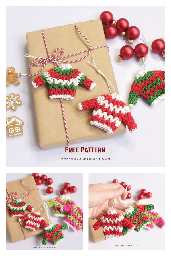Ugly Sweater Gift Tag Free Crochet Pattern