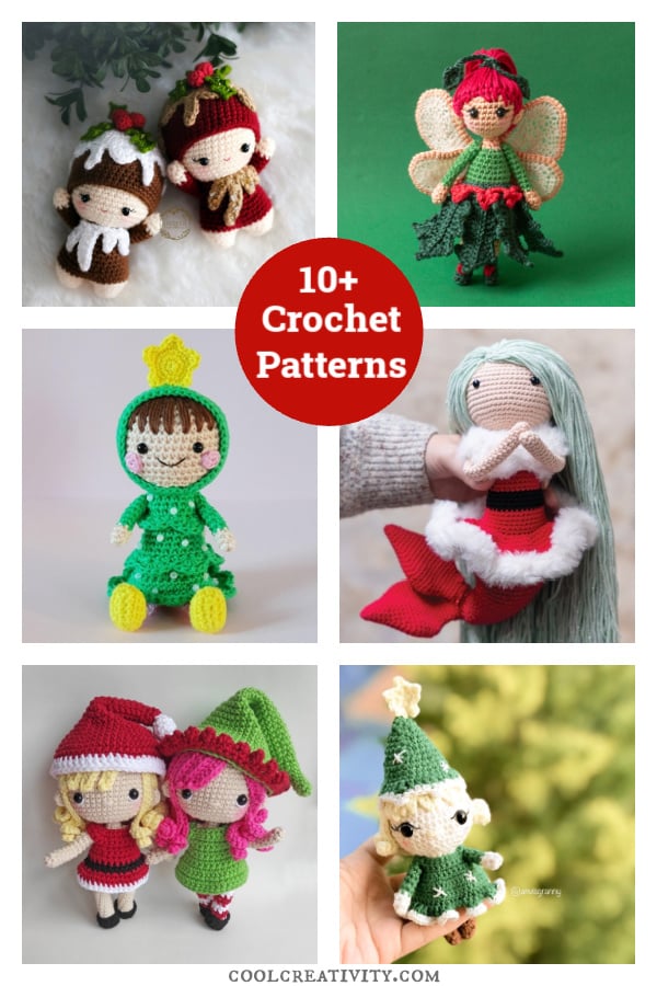 10+ Adorable Christmas Doll Crochet Patterns 