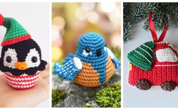 Adorable Christmas Ornament Free Crochet Pattern and Paid