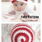 Candy Cane Christmas Hat Free Crochet Pattern