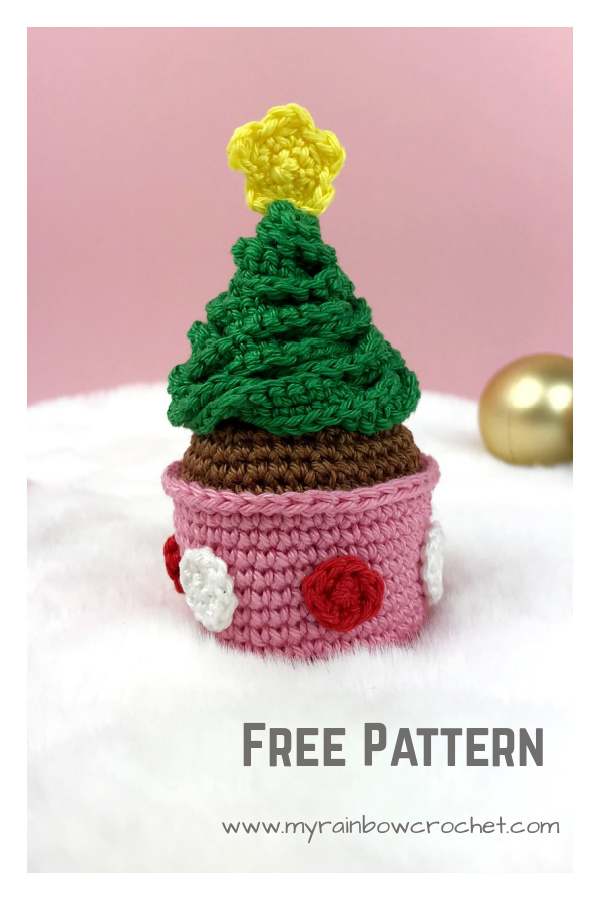 Christmas Cupcake Free Crochet Pattern