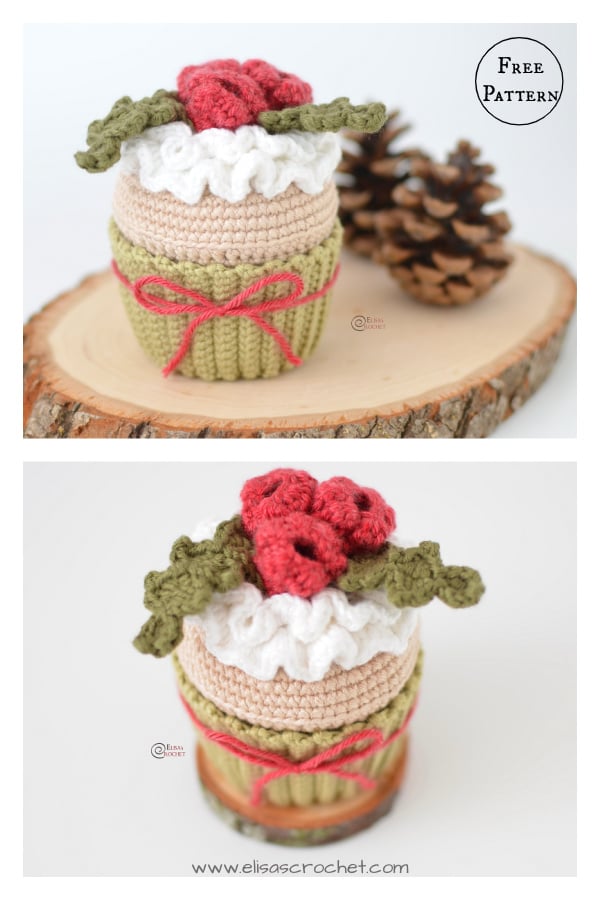 Christmas Cupcake Free Crochet Pattern