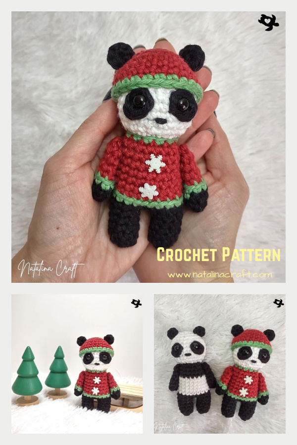 Christmas Panda Free Crochet Pattern