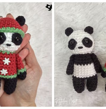 Christmas Panda Free Crochet Pattern