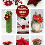 Crochet Poinsettia Flower Free Patterns and Paid