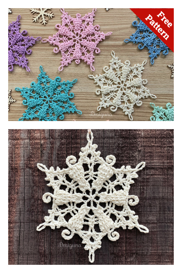 Frosty Tails Snowflake Free Crochet Pattern