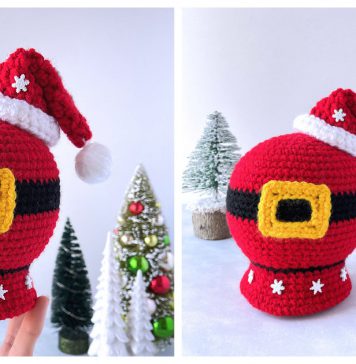 Santa Belly Snow Globe Free Crochet Pattern