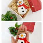 Snowman Christmas Ornament Crochet Pattern