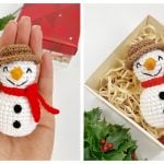 Snowman Christmas Ornament Crochet Pattern