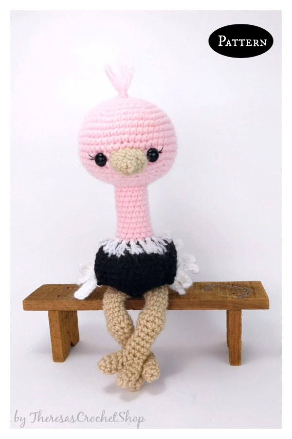 Amigurumi Olive the Ostrich Crochet Pattern