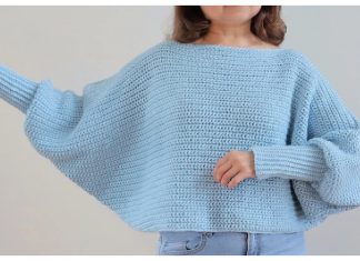 Bat Wing Sweater Free Crochet Pattern and Video Tutorial