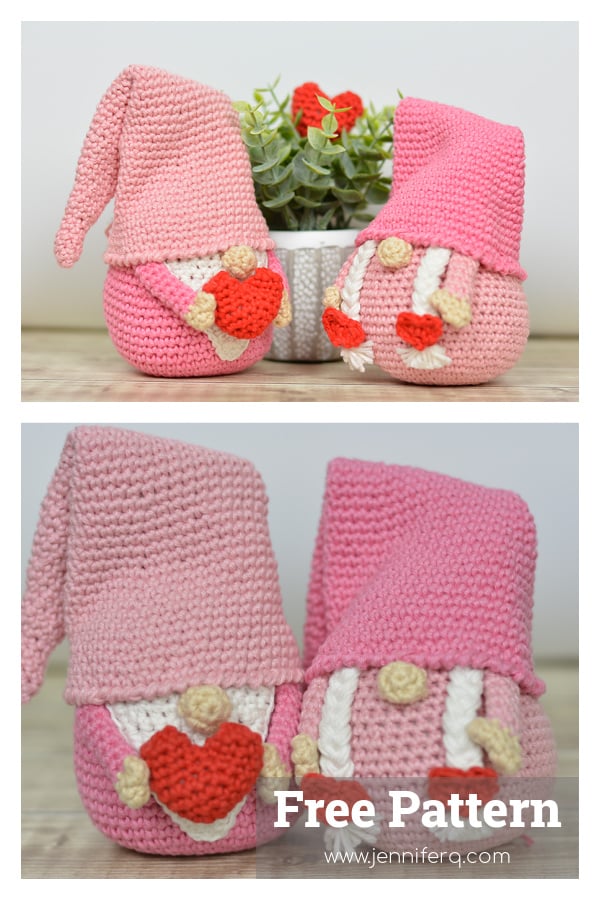Cecil Heart Gnome Free Crochet Pattern