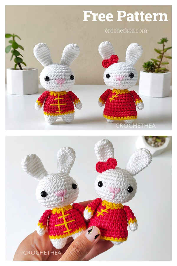 Chinese New Year Rabbit Free Crochet Pattern