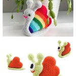 Cupid The Love Snail With Heart Amigurumi Toy Crochet Pattern