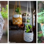 Hanging Pot Holder Free Crochet Pattern