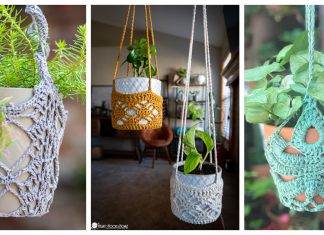 Hanging Pot Holder Free Crochet Pattern