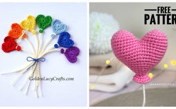 Heart Balloon Free Crochet Pattern