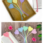 Heart Bookmark Free Crochet Pattern and Video Tutorial