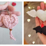 Heart Keychain Free Crochet Pattern and Paid
