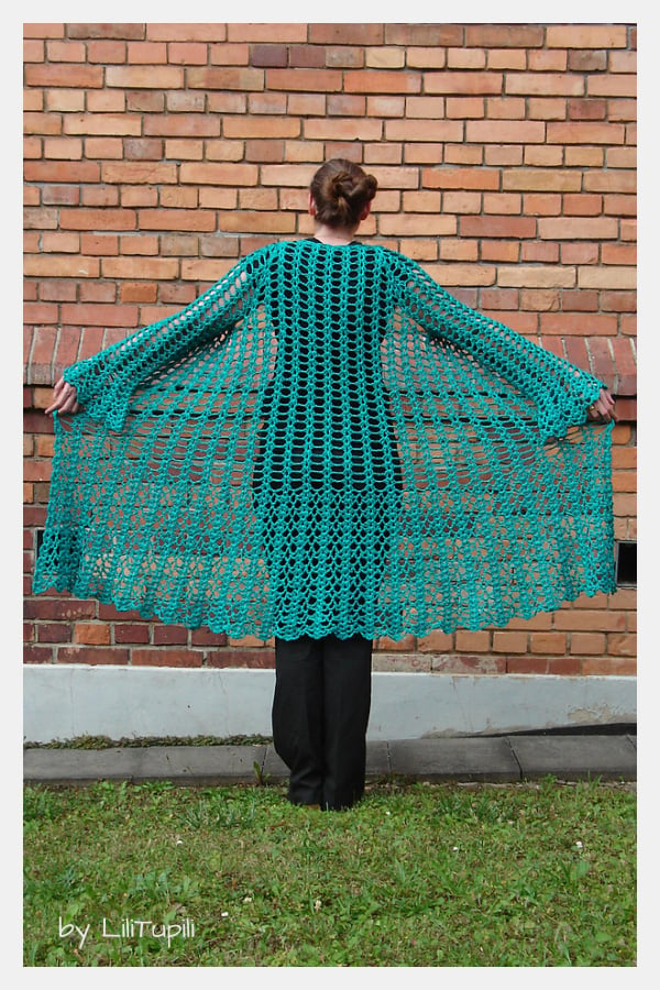 Lace Duster Cardigan Free Crochet Pattern