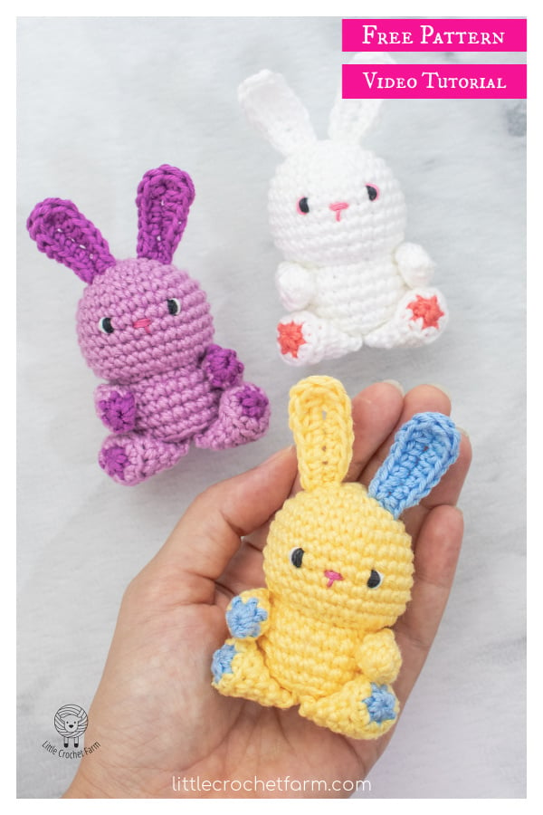 Little Bunny Amigurumi Free Crochet Pattern and Video Tutorial