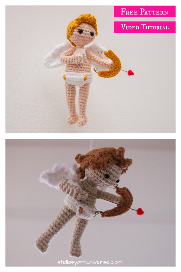 Little Cupid Amigurumi Free Crochet Pattern and Video Tutorial