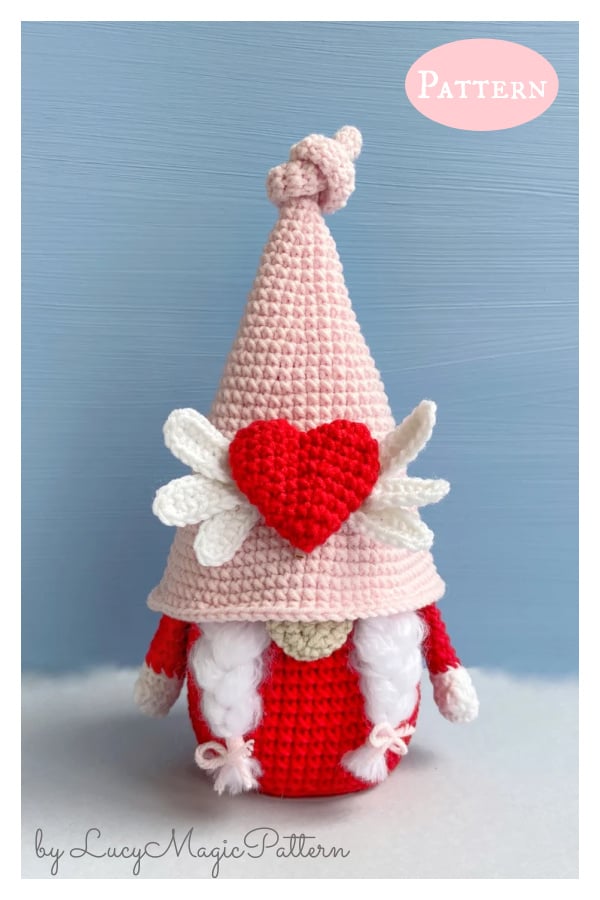 Love Heart Gnome Crochet Pattern