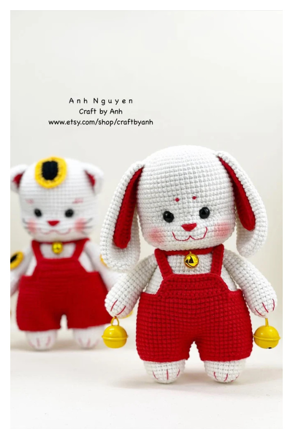 Lucky Cat and Rabbit Crochet Pattern
