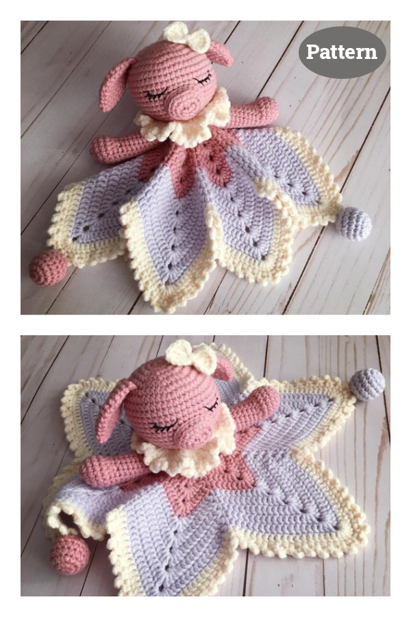 My Little Piggy Comforter Toy Crochet Pattern