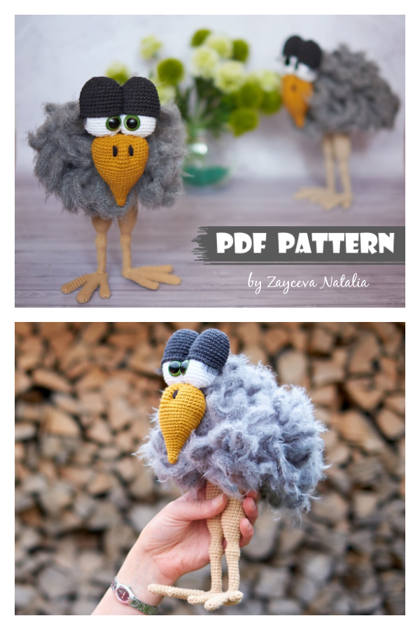 Ostrich Toy Crochet Pattern